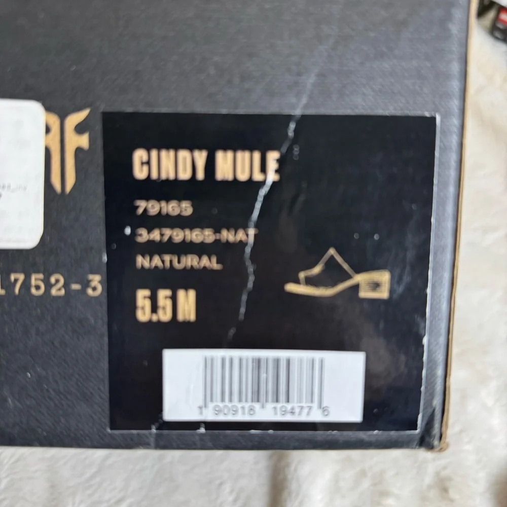 Frye Cindy Mule Women's Brown Leather Block Heel Mules 5.5 - Picture 7 of 7